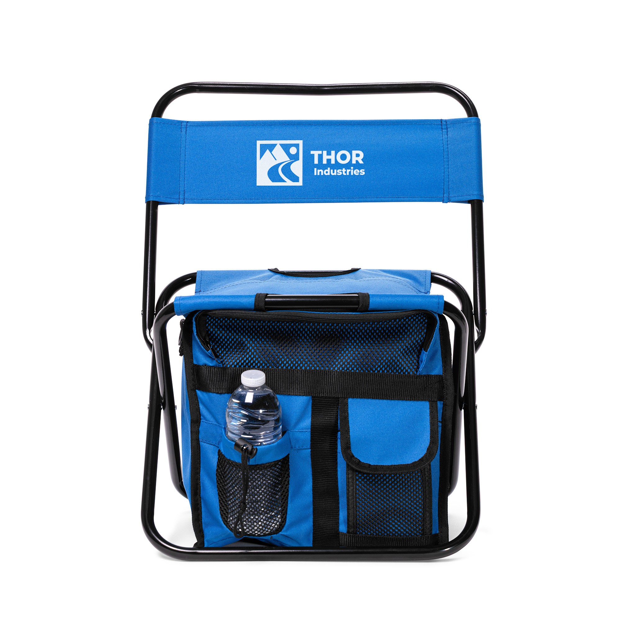 Folding Chair w/24 Can Cooler Bag & Pockets 1