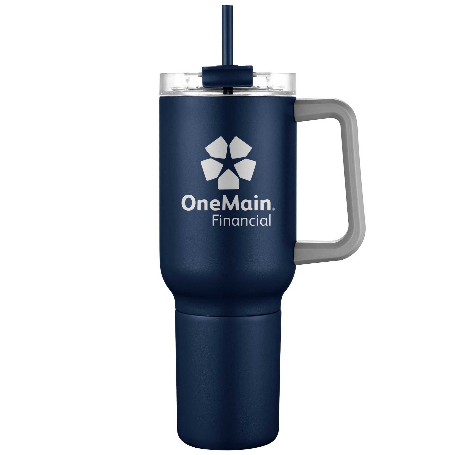 21oz. Stainless Steel Travel Mug with Handle & Straw 1
