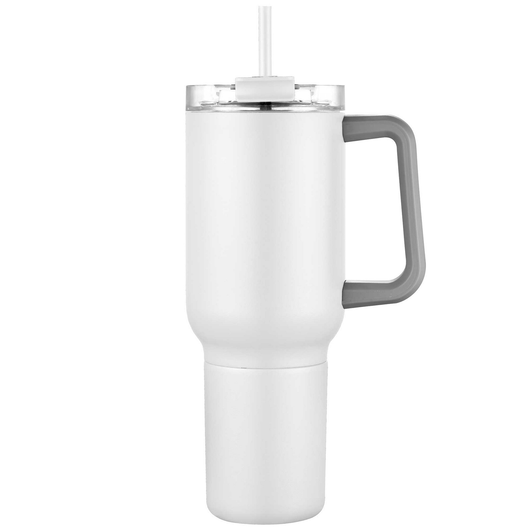 21oz. Stainless Steel Travel Mug with Handle & Straw 1