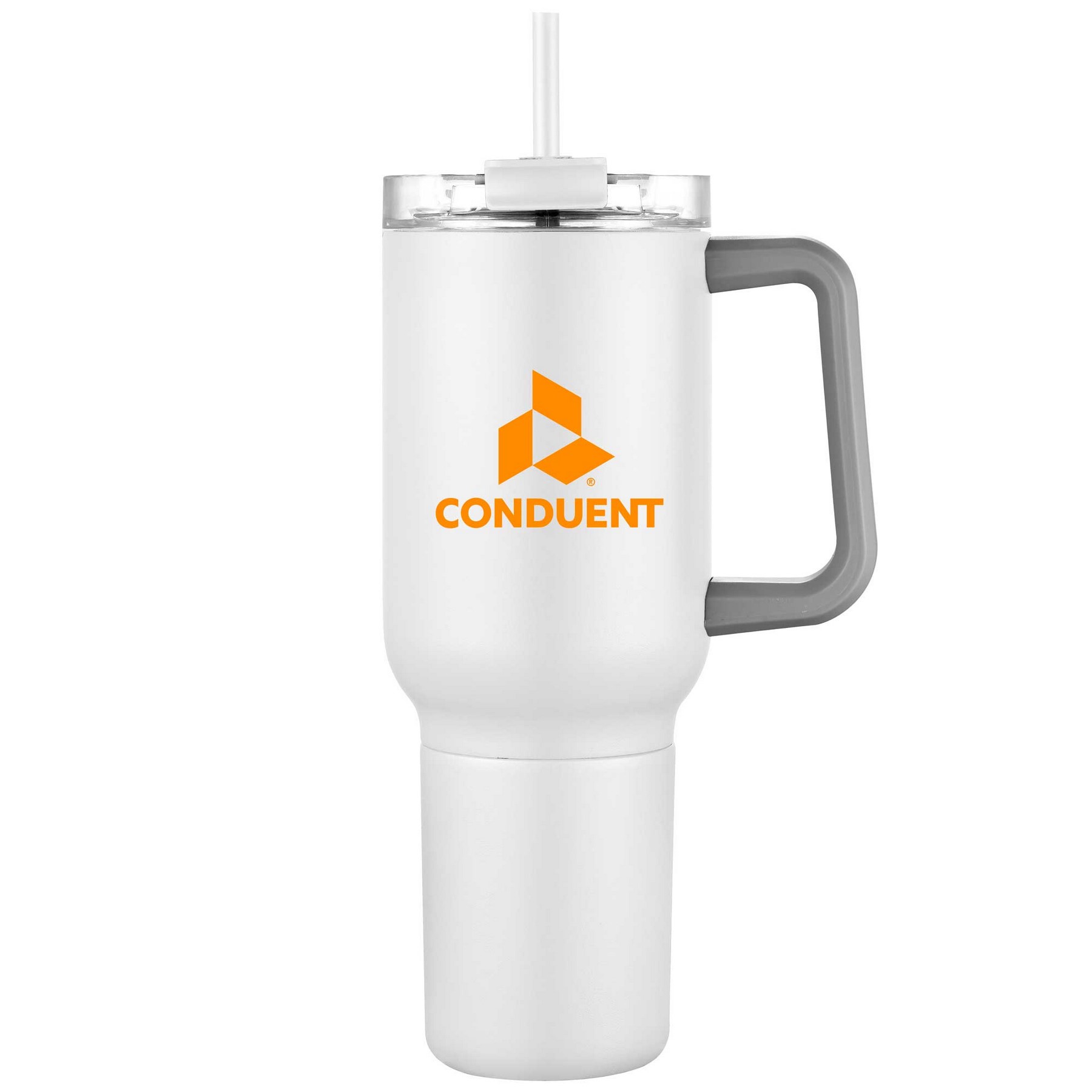 21oz. Stainless Steel Travel Mug with Handle & Straw 1
