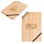 A5 Corner Spiral Bound Journal Book w/Bamboo Cover 1 A5 Corner Spiral Bound Journal Book w/Bamboo Cover 1