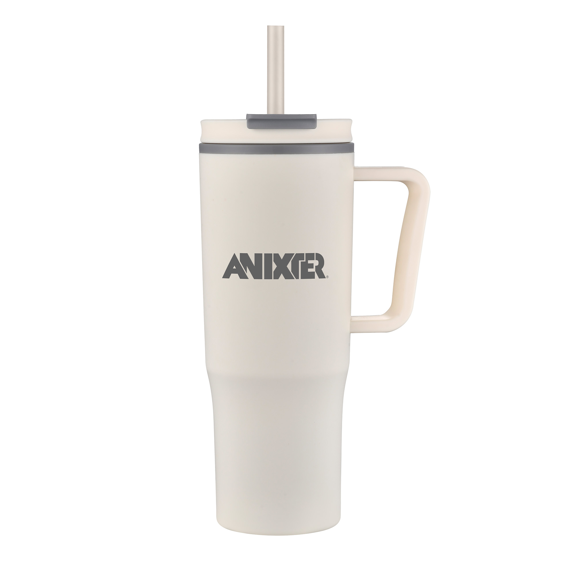 30 Oz. Double Wall Mug w/Handle and Straw 1