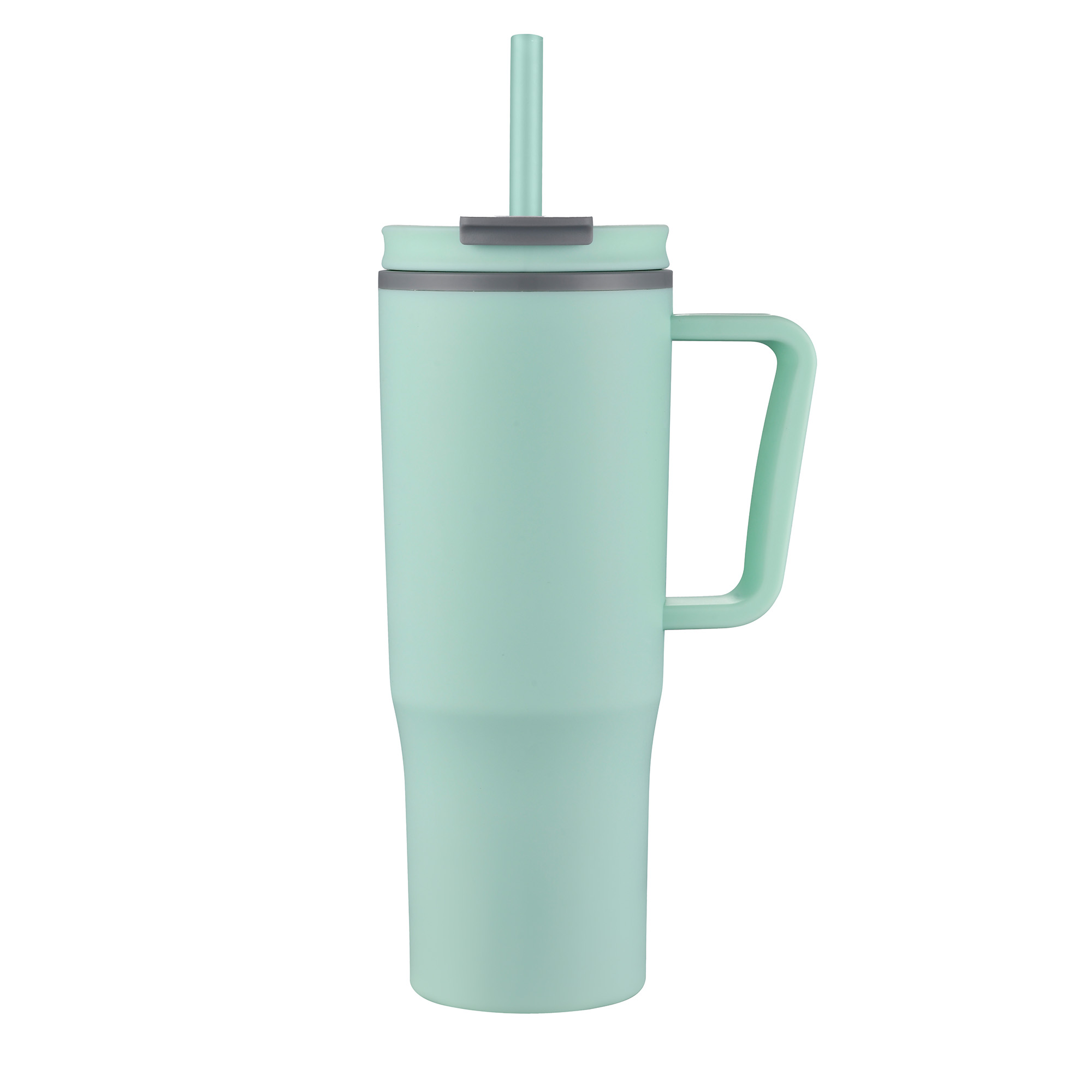 30 Oz. Double Wall Mug w/Handle and Straw 1