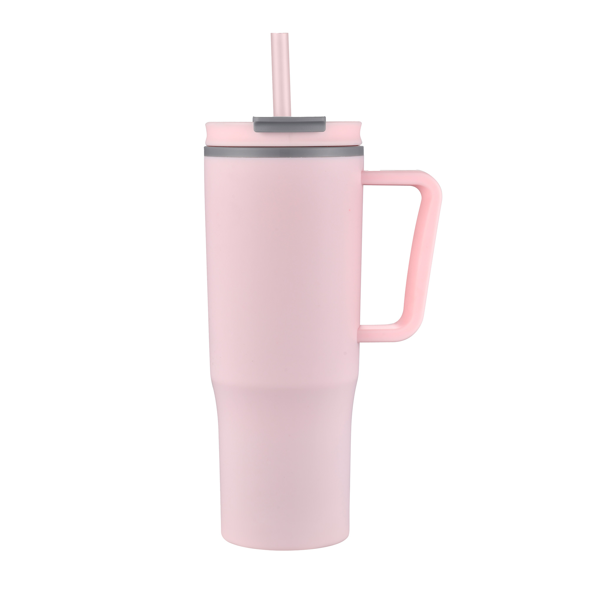30 Oz. Double Wall Mug w/Handle and Straw 1