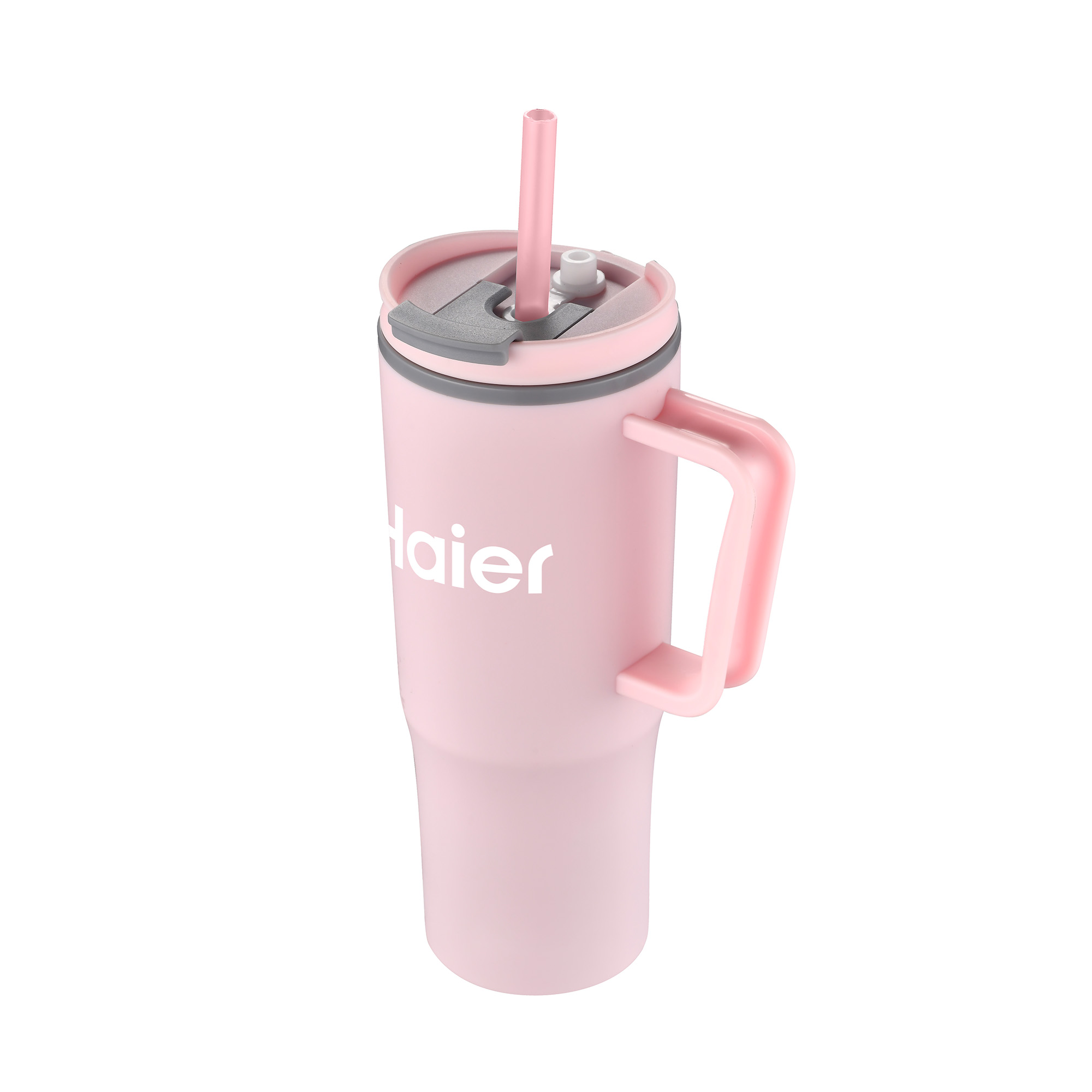 30 Oz. Double Wall Mug w/Handle and Straw 1