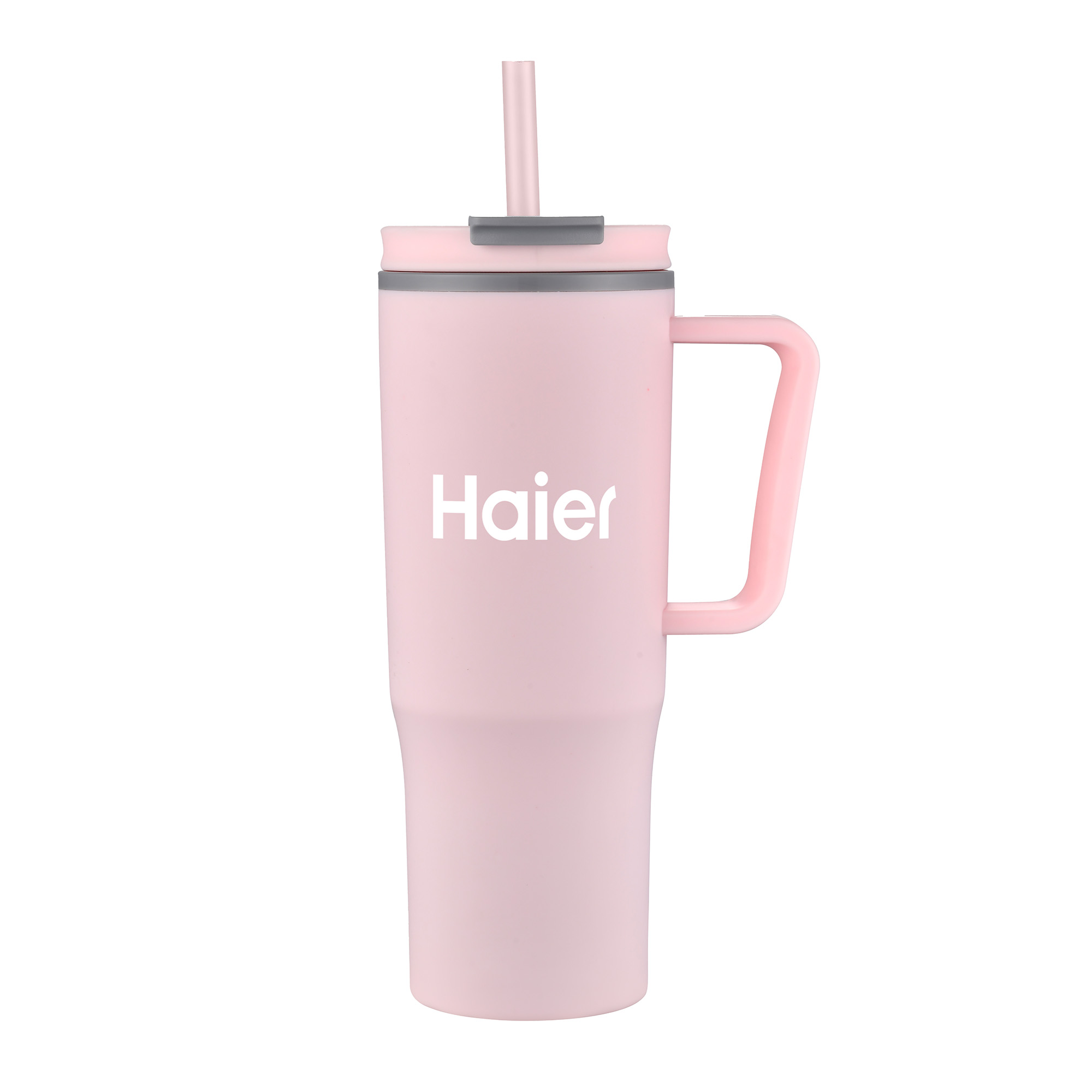 30 Oz. Double Wall Mug w/Handle and Straw 1