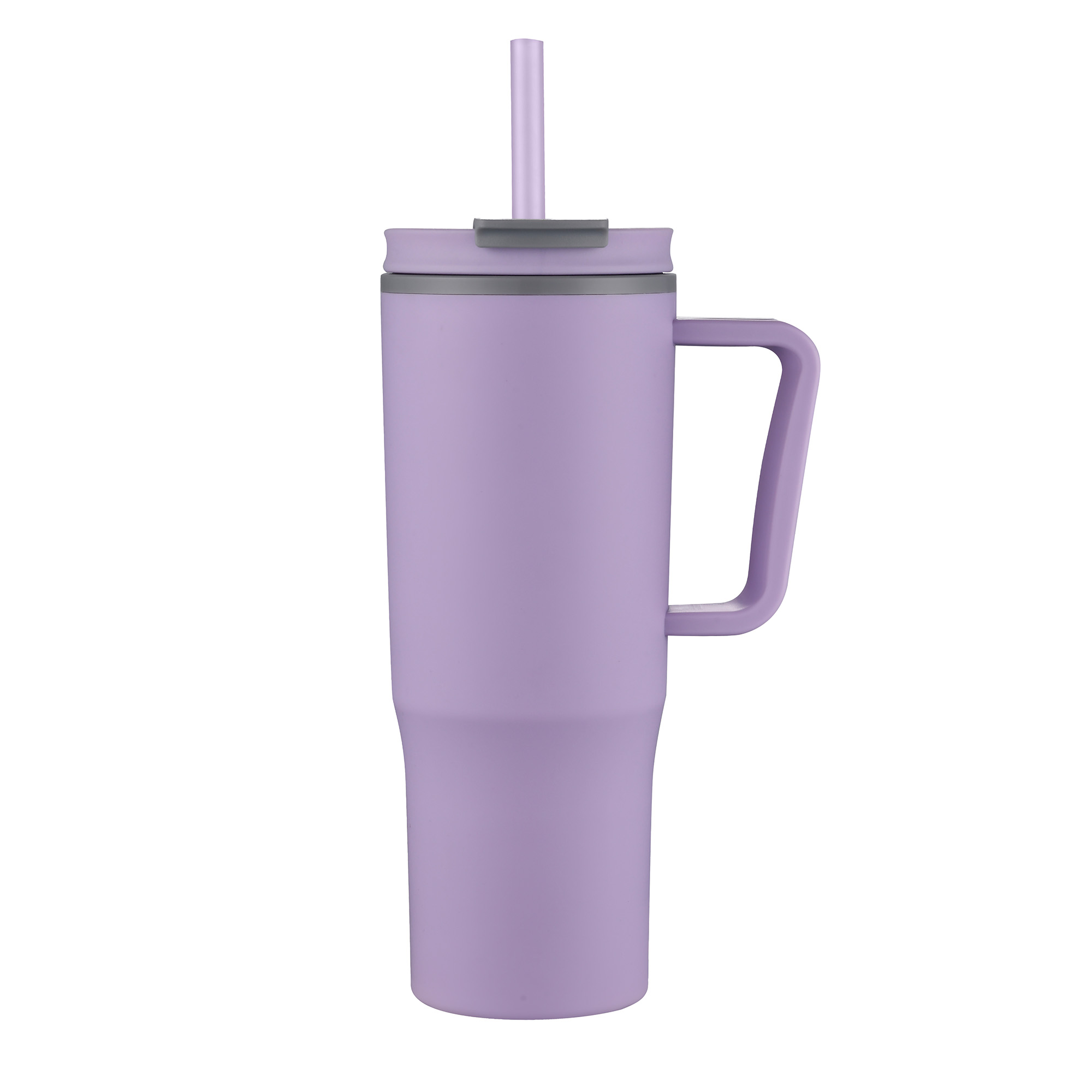 30 Oz. Double Wall Mug w/Handle and Straw 1