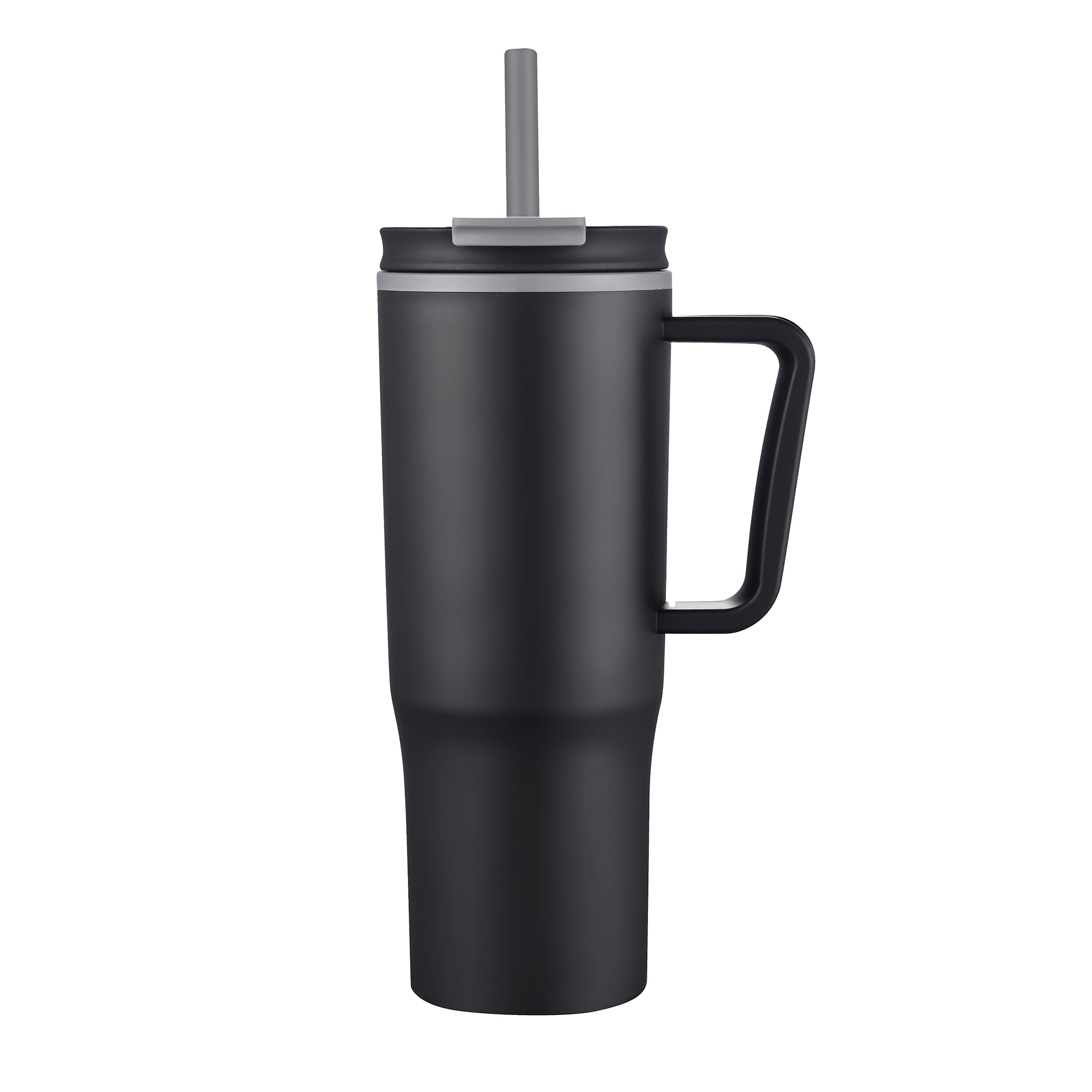 30 Oz. Double Wall Mug w/Handle and Straw 1