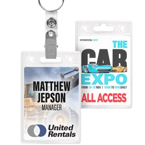 Blank Clear ID/Badge Holder 3.25Wx5H (Factory Direct - 10-12 Weeks Ocean) 1 Blank Clear ID/Badge Holder 3.25Wx5H (Factory Direct - 10-12 Weeks Ocean) 1