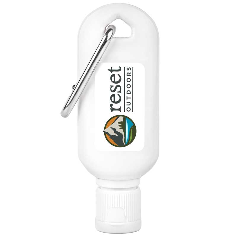 1 Oz. 30 SPF Carabiner Sunscreen (Factory Direct - 10-12 Weeks Ocean) 1 1 Oz. 30 SPF Carabiner Sunscreen (Factory Direct - 10-12 Weeks Ocean) 1