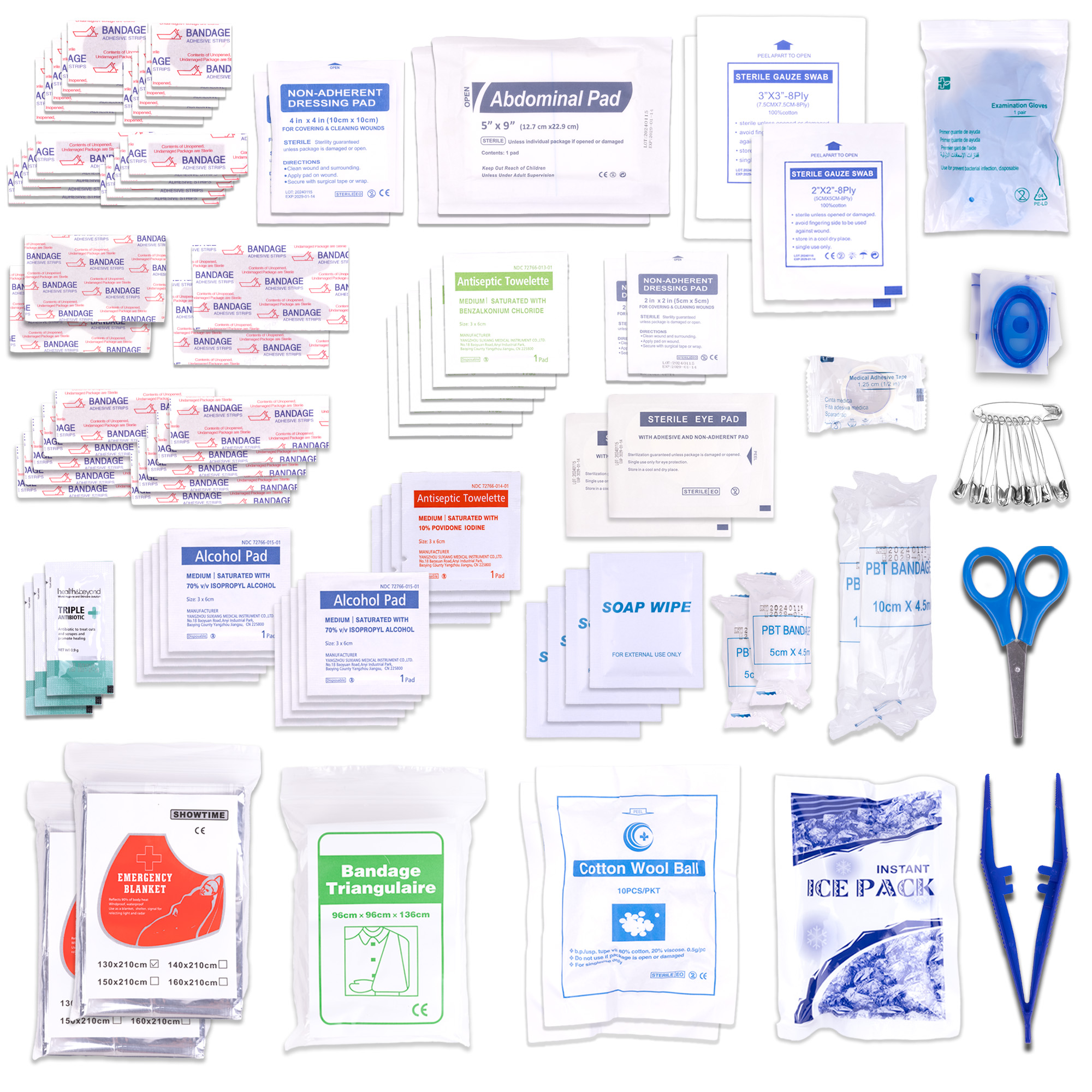 98pc First Aid Kit in Easy Sorting Bag 1