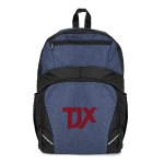 OceanTide Recycled Backpack - Navy Blue/Black Logo Front OceanTide Recycled Backpack - Navy Blue/Black Logo Front