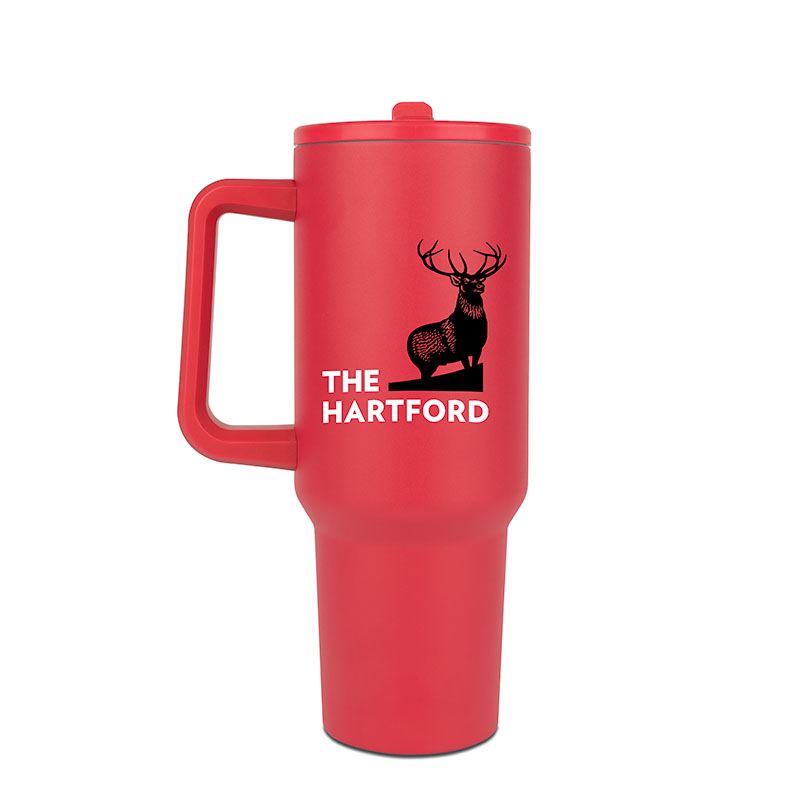 40 Oz. Hydravault FlipStraw Tumbler w/Handle 1