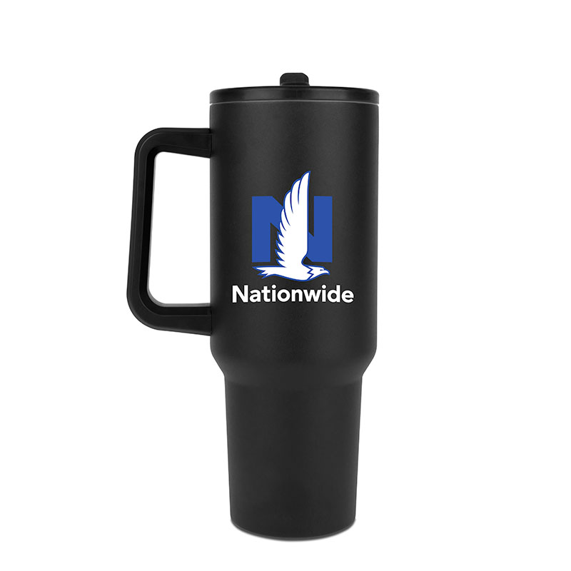 40 Oz. Hydravault FlipStraw Tumbler w/Handle 1