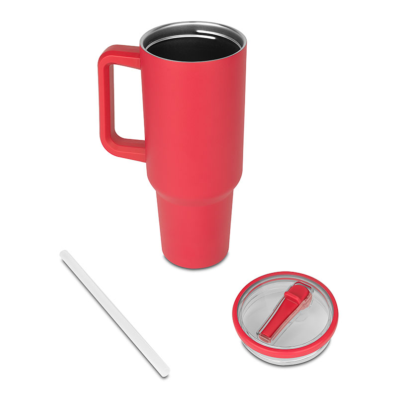 40 Oz. Hydravault FlipStraw Tumbler w/Handle 1