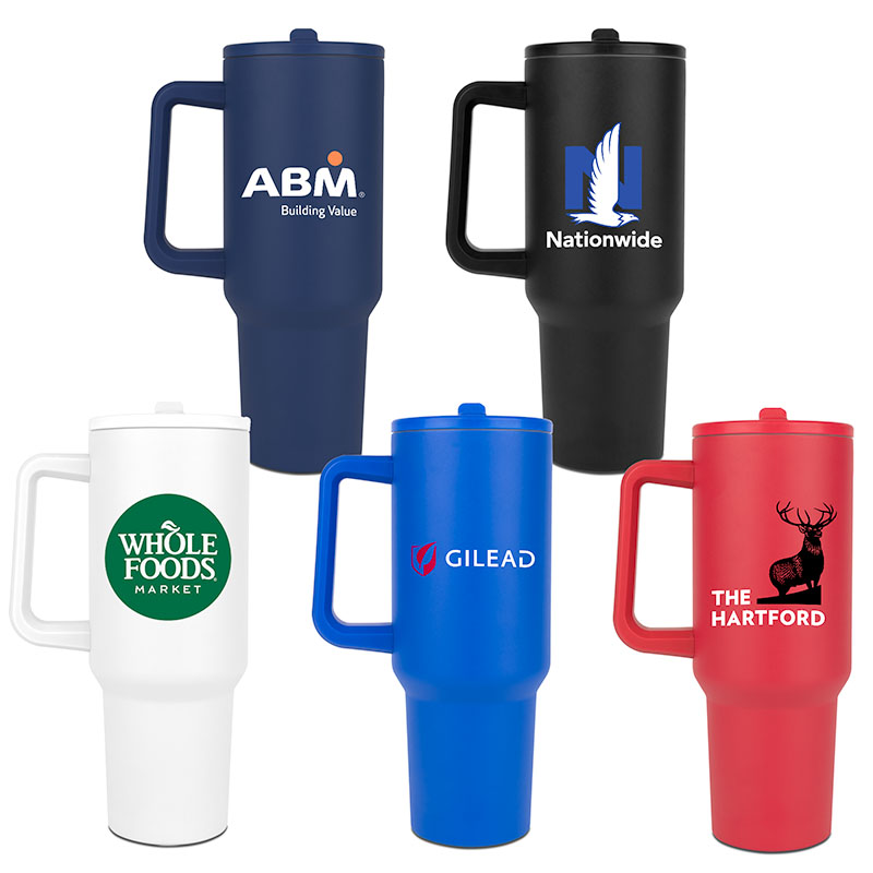 40 Oz. Hydravault FlipStraw Tumbler w/Handle 1