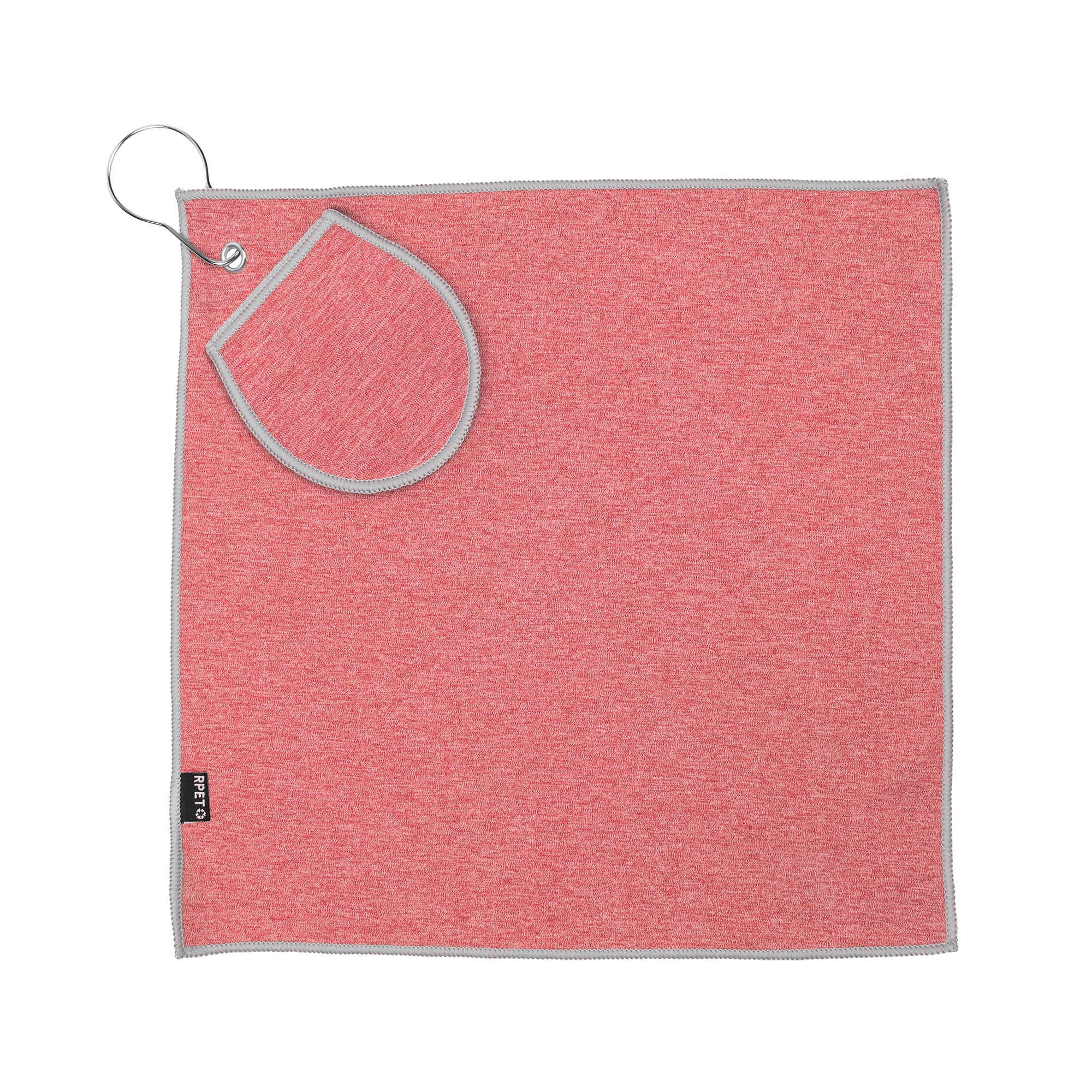 EcoCaddy rPET Golf Towel w/Ball Pouch 1