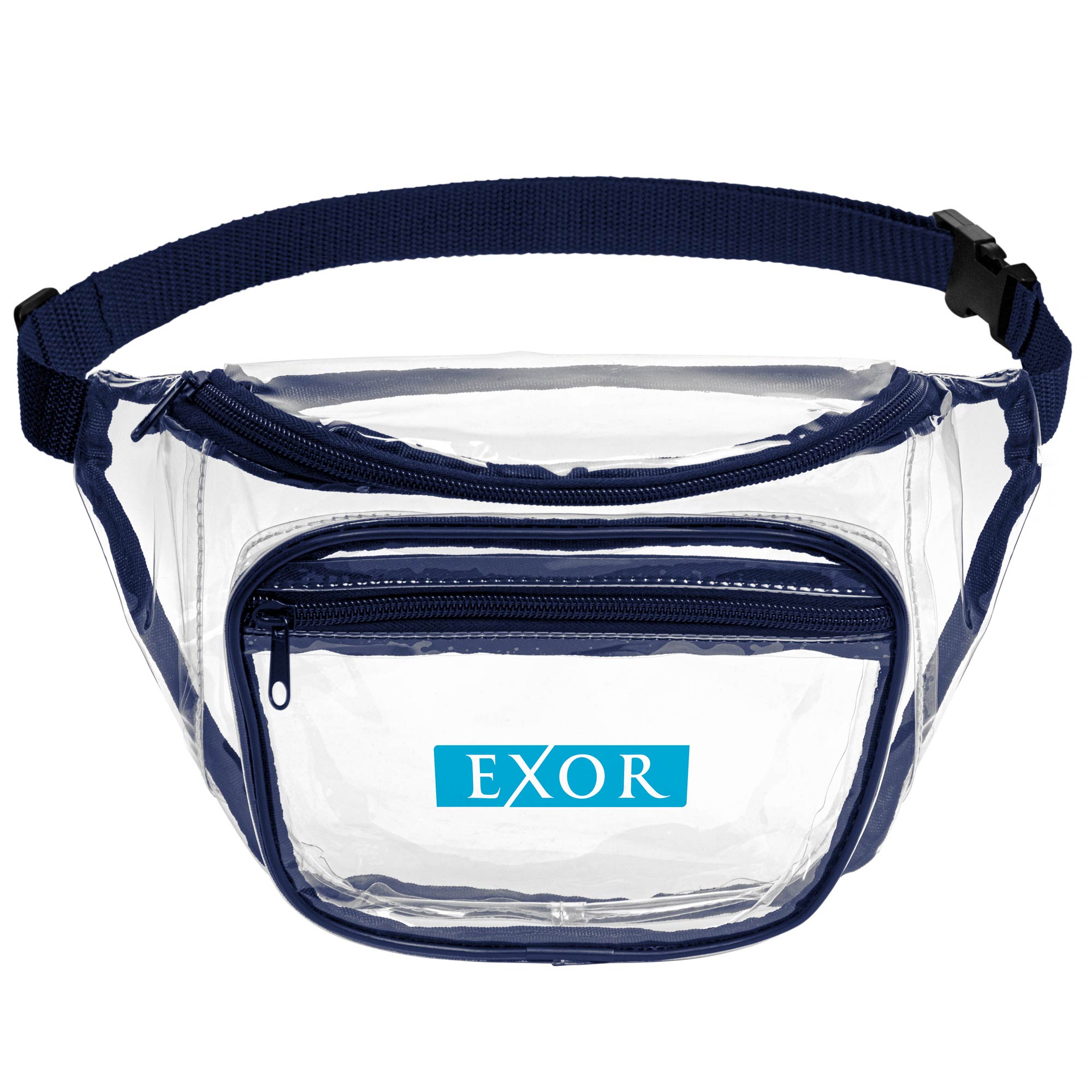 Two Pocket PVC Fanny Pack w/ Zipper 1