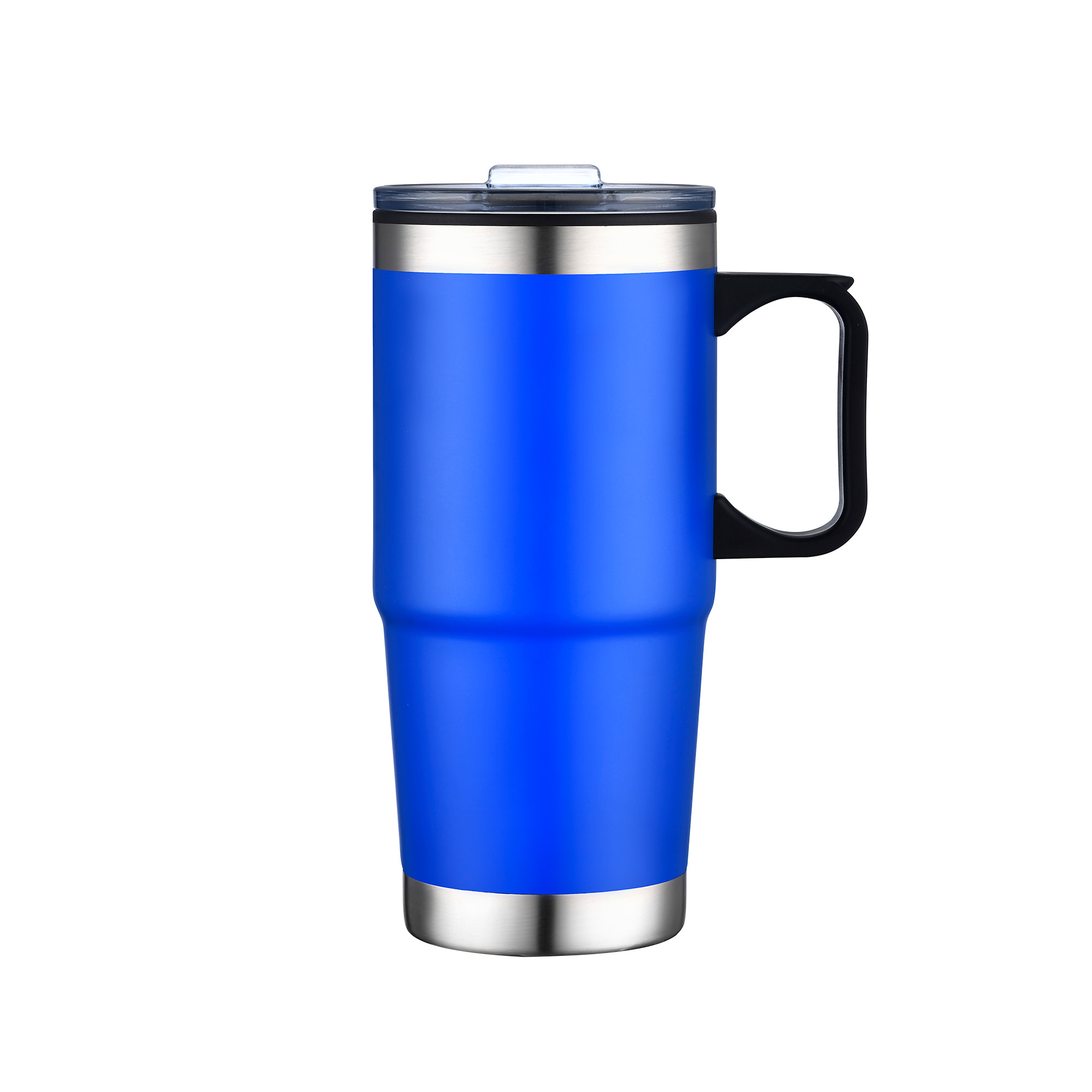 24 Oz. Double Wall Mug w/Clear Closure Lid and Handle 1