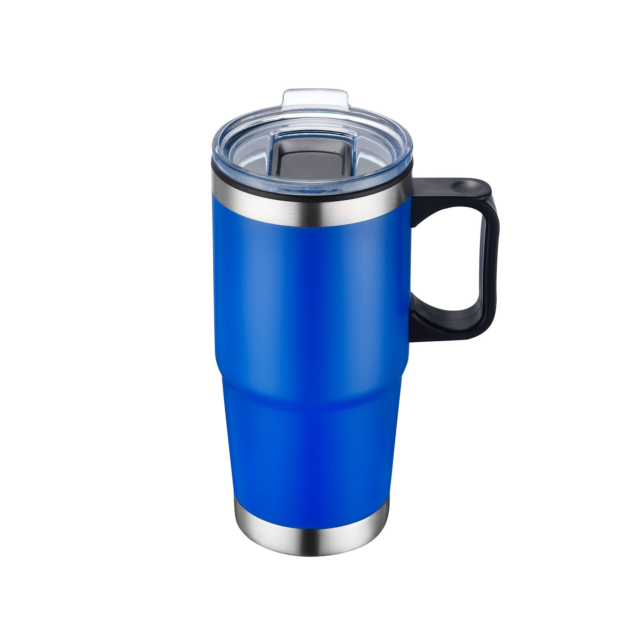 24 Oz. Double Wall Mug w/Clear Closure Lid and Handle 1