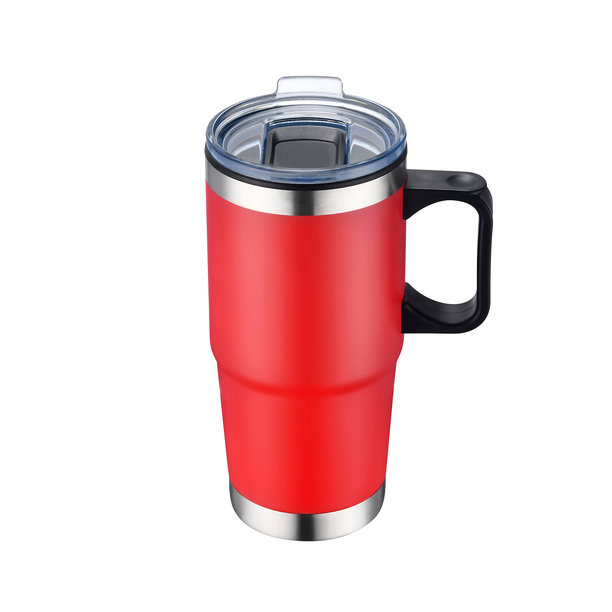 24 Oz. Double Wall Mug w/Clear Closure Lid and Handle 1