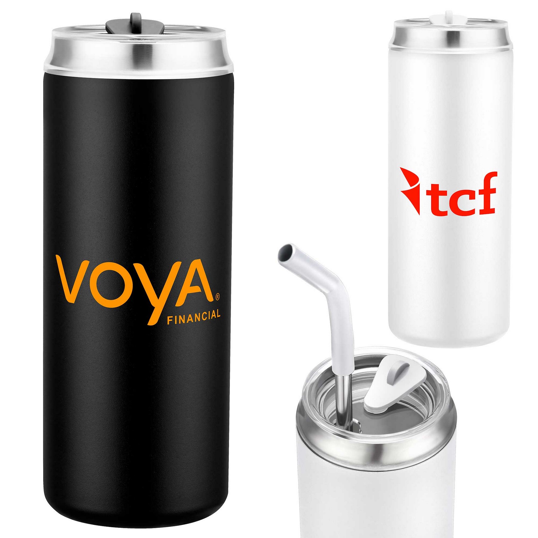 20oz. Stainless Steel Tumbler with Dual-Use Lid and Straw 1