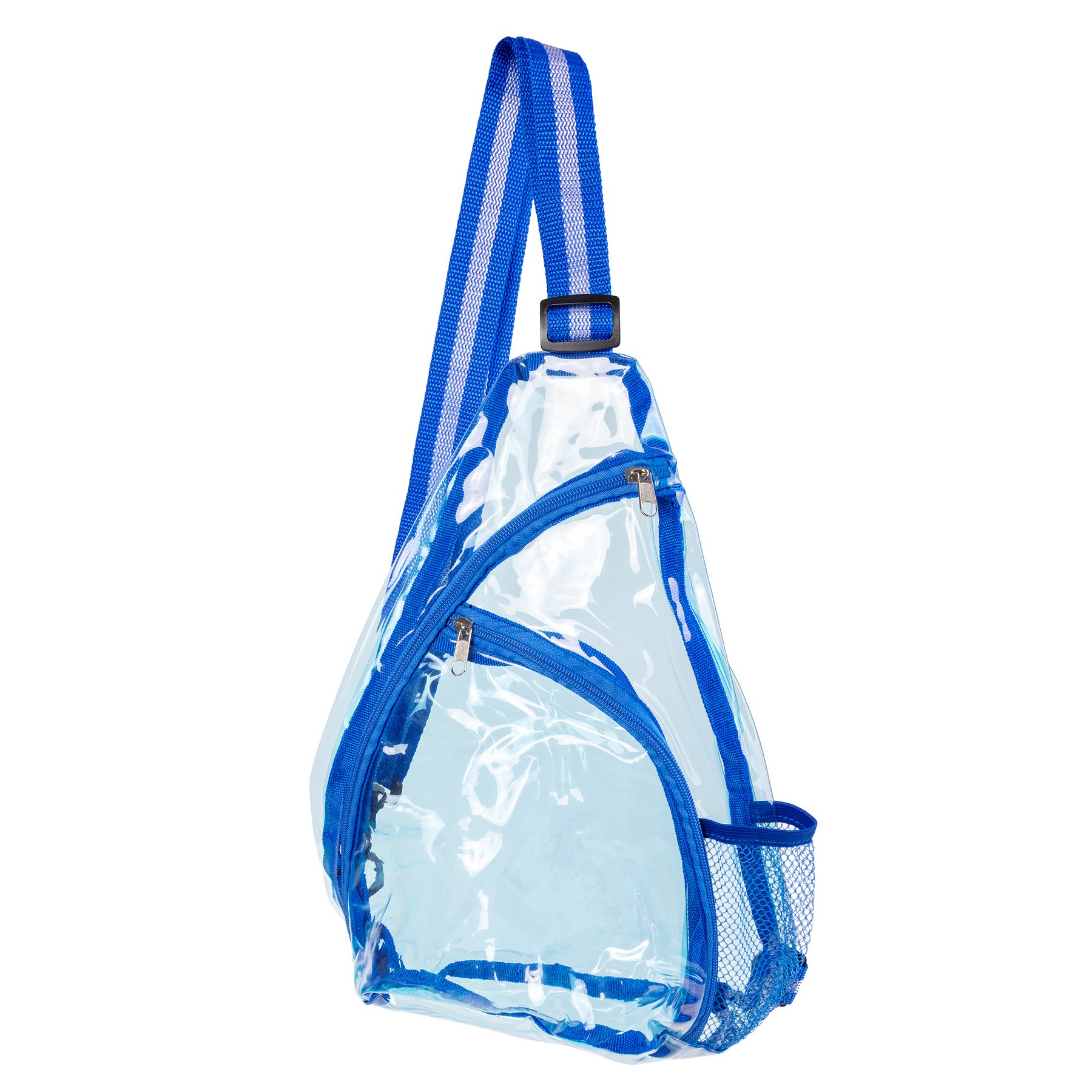 Eco TPU Clear Stylish Sling Shoulder Bag with Side Mesh Pocket 1