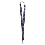 3/4" Detail Woven Lanyard - Navy Blue 3/4" Detail Woven Lanyard - Navy Blue