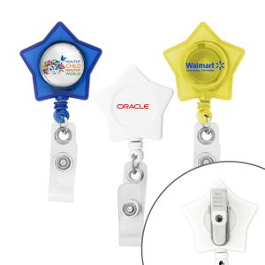Star-Shaped Retractable Badge Holder (Factory Direct - 10-12 Weeks Ocean) 1 Star-Shaped Retractable Badge Holder (Factory Direct - 10-12 Weeks Ocean) 1