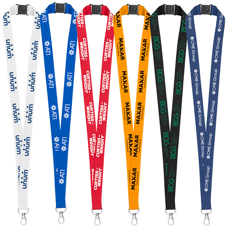 3/4" Eco Friendly rPET Lanyard with Safety Breakaway 1 3/4" Eco Friendly rPET Lanyard with Safety Breakaway 1