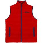 Unisex 100% Polyester Puffer Vest (5 Weeks Air) - Red/Navy Blue Unisex 100% Polyester Puffer Vest (5 Weeks Air) - Red/Navy Blue