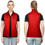 Unisex 100% Polyester Puffer Vest (5 Weeks Air) - Red/Navy Blue Unisex 100% Polyester Puffer Vest (5 Weeks Air) - Red/Navy Blue