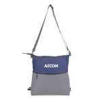 Ocean Plastic Two Tone Backpack Tote - Navy Blue/Gray Ocean Plastic Two Tone Backpack Tote - Navy Blue/Gray