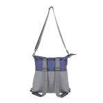 Ocean Plastic Two Tone Backpack Tote - Navy Blue/Gray Blank Back Ocean Plastic Two Tone Backpack Tote - Navy Blue/Gray Blank Back