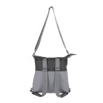 Ocean Plastic Two Tone Backpack Tote - Black/Gray Blank Back Ocean Plastic Two Tone Backpack Tote - Black/Gray Blank Back