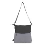 Ocean Plastic Two Tone Backpack Tote - Black/Gray Blank Front Ocean Plastic Two Tone Backpack Tote - Black/Gray Blank Front