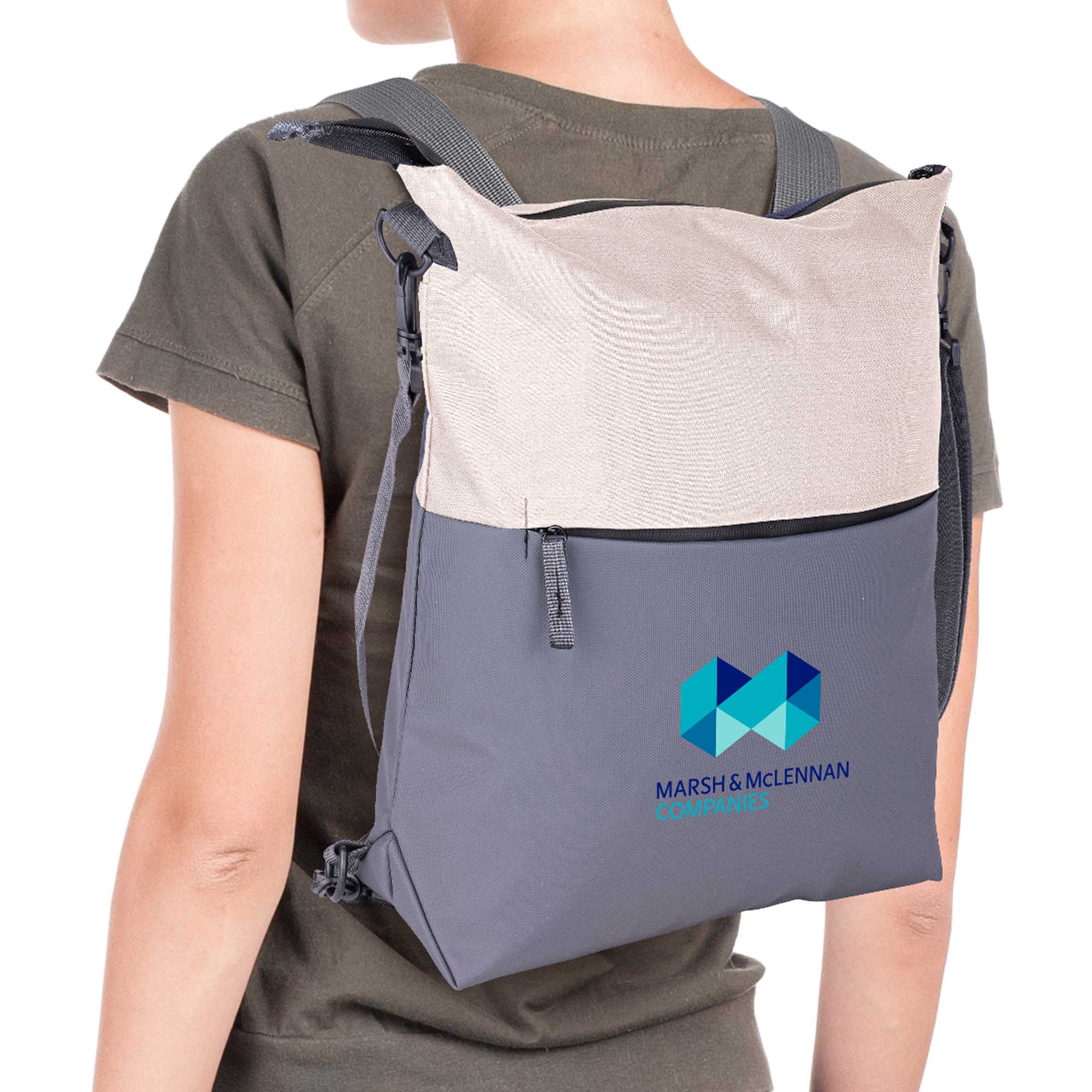 Ocean Plastic Two Tone Backpack Tote 1