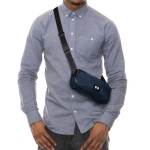 Waste2Gear Recycled Ocean Plastic Fabric Sling Bag - Navy Blue/Black Logo Lifestyle Waste2Gear Recycled Ocean Plastic Fabric Sling Bag - Navy Blue/Black Logo Lifestyle
