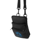 rPET Crossbody Sling Bag - Black Logo Front Angle View rPET Crossbody Sling Bag - Black Logo Front Angle View