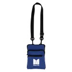 rPET Crossbody Sling Bag - Navy Blue Logo Front rPET Crossbody Sling Bag - Navy Blue Logo Front