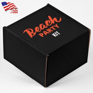 Screen Printed Black Corrugated Small Box For Mailers, Gifting & Kits 1 Screen Printed Black Corrugated Small Box For Mailers, Gifting & Kits 1