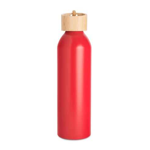22 Oz. Meriden Aluminum Bottle w/Bamboo Lid & Cotton String Loop 1