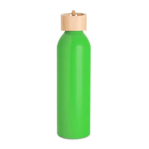 22 Oz. Meriden Aluminum Bottle w/Bamboo Lid & Cotton String Loop 1