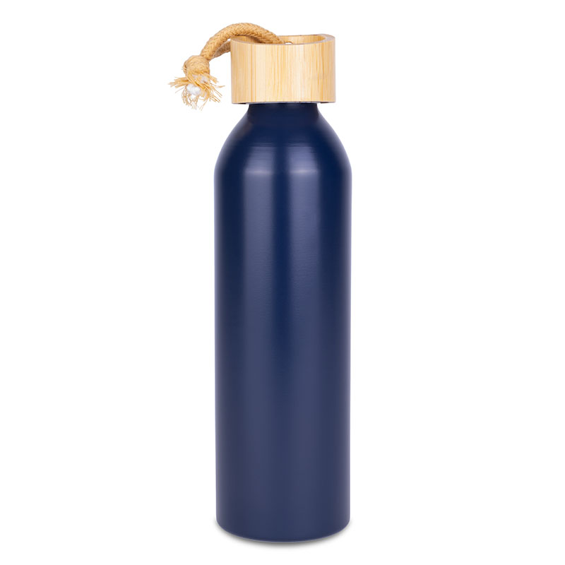 22 Oz. Meriden Aluminum Bottle w/Bamboo Lid & Cotton String Loop 1