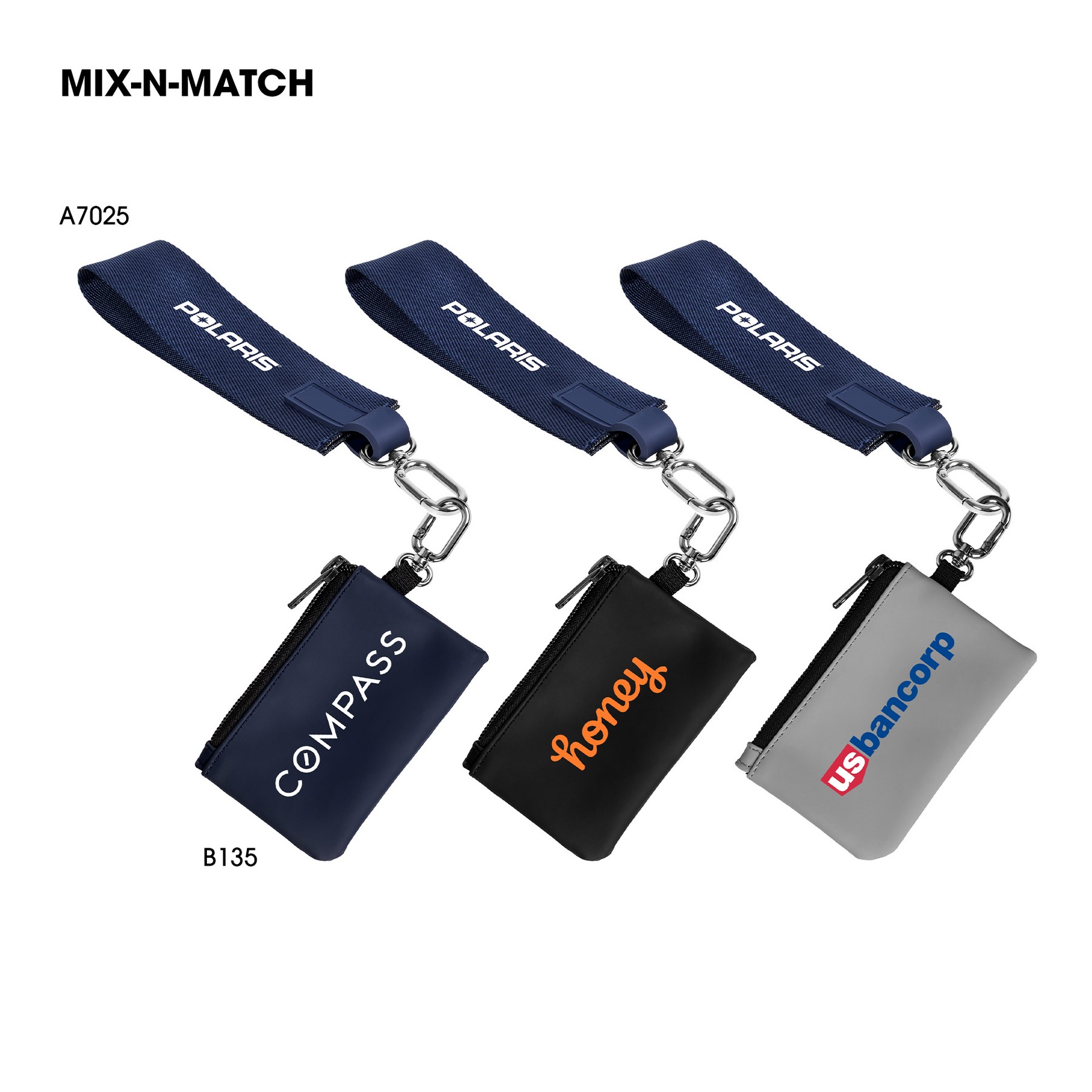 Grab & Go Webbing Wristlet with Carabiner (Factory Direct) 10-12 Weeks 1