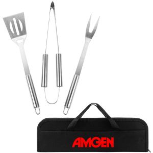 3-Piece Stainless Steel Bbq Grill Set 1 3-Piece Stainless Steel Bbq Grill Set 1