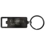 Bamboo Key Chain Bottle Opener - Bamboo Brown/Gunmetal Gray Logo Back Bamboo Key Chain Bottle Opener - Bamboo Brown/Gunmetal Gray Logo Back