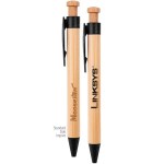 The Camden Bamboo Retractable Wheat Straw Eco-Pen - Bamboo Brown/Black Set The Camden Bamboo Retractable Wheat Straw Eco-Pen - Bamboo Brown/Black Set