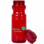 24 Oz. Eco-Polyclear Bottle w/Flip-Top Lid - Translucent Red 24 Oz. Eco-Polyclear Bottle w/Flip-Top Lid - Translucent Red