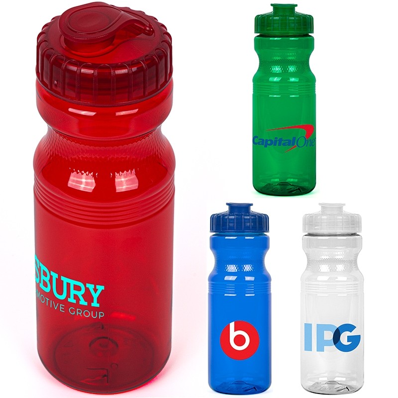 24 Oz. Eco-Polyclear Bottle w/Flip-Top Lid 1